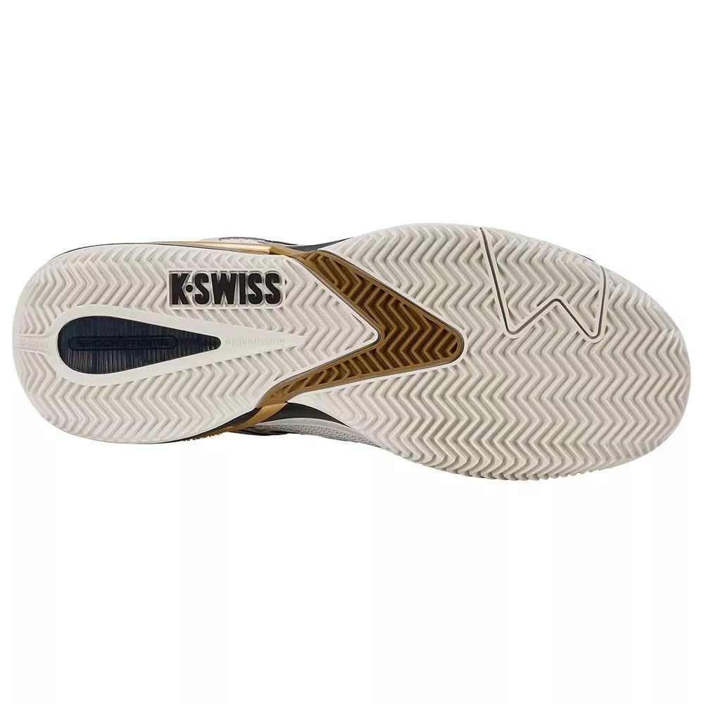 Scarpe K-Swiss Ultrashot 4 Clay Bianco / Nero / Oro