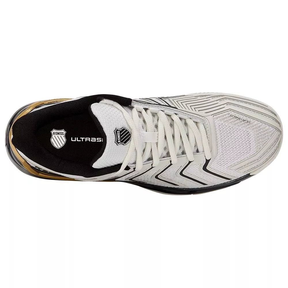 Scarpe K-Swiss Ultrashot 4 Clay Bianco / Nero / Oro