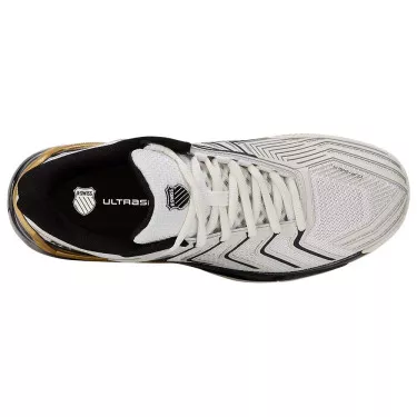 Scarpe K-Swiss Ultrashot 4 Clay Bianco / Nero / Oro