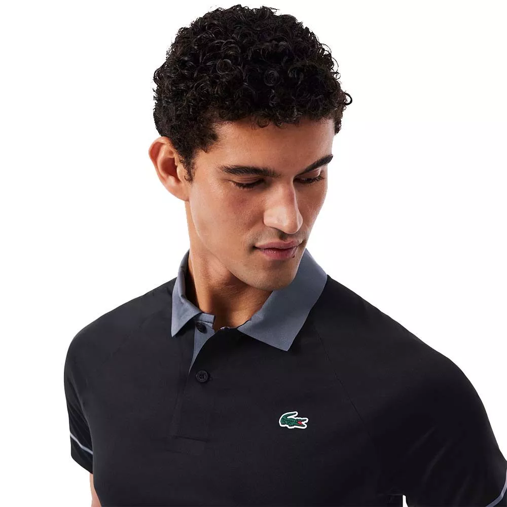 Polo Lacoste Tennis Novak Djokovic On Court Nero / Grigio