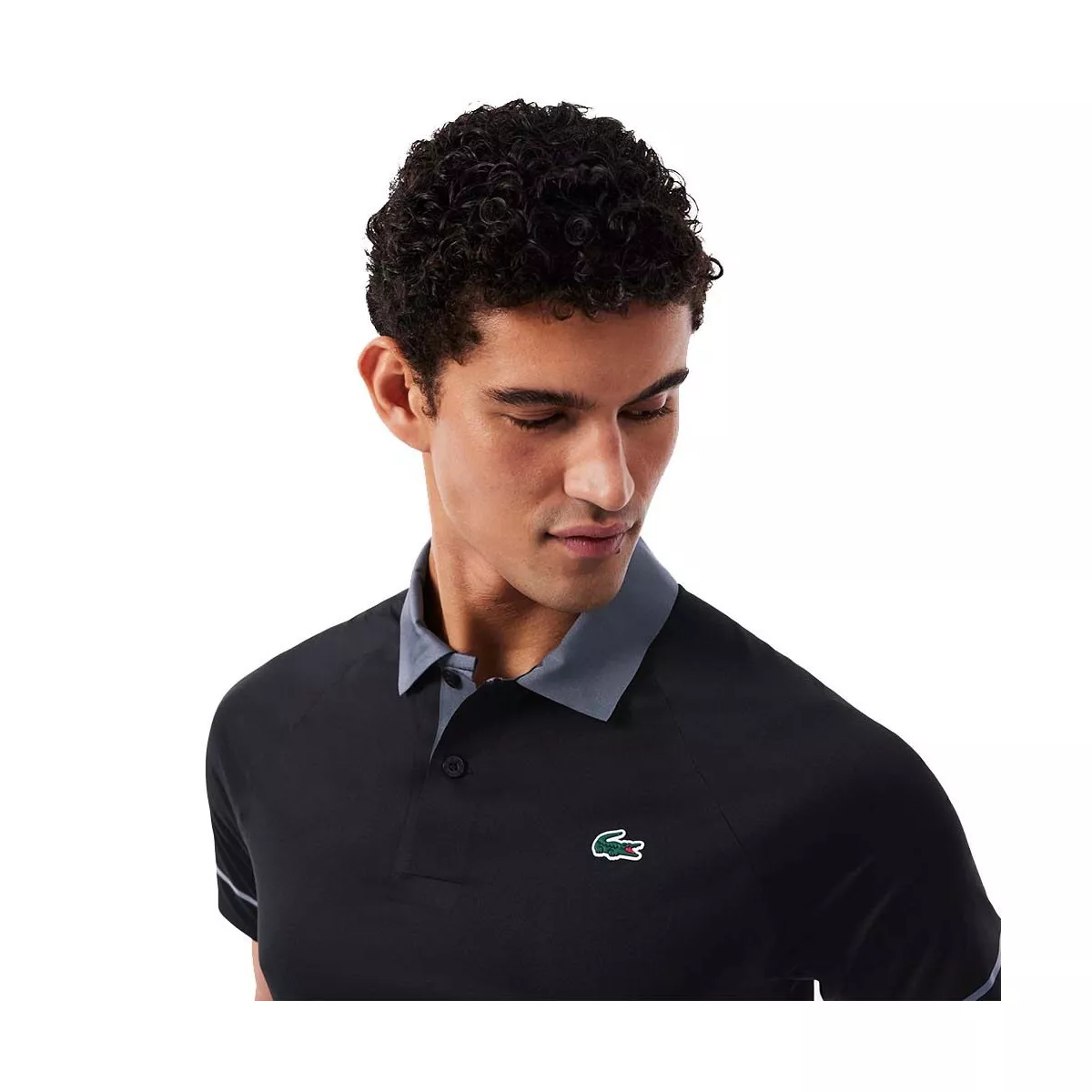 Polo Lacoste Tennis Novak Djokovic On Court Nero / Grigio