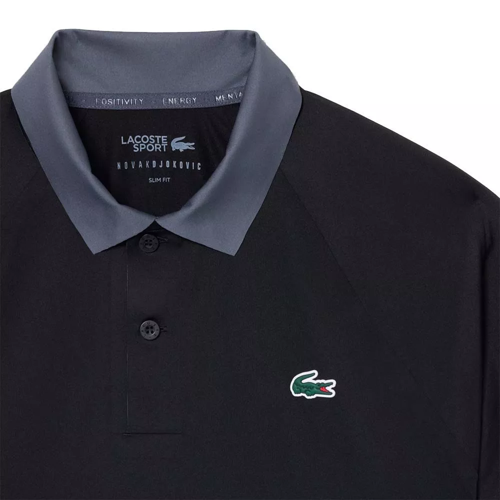 Polo Lacoste Tennis Novak Djokovic On Court Nero / Grigio