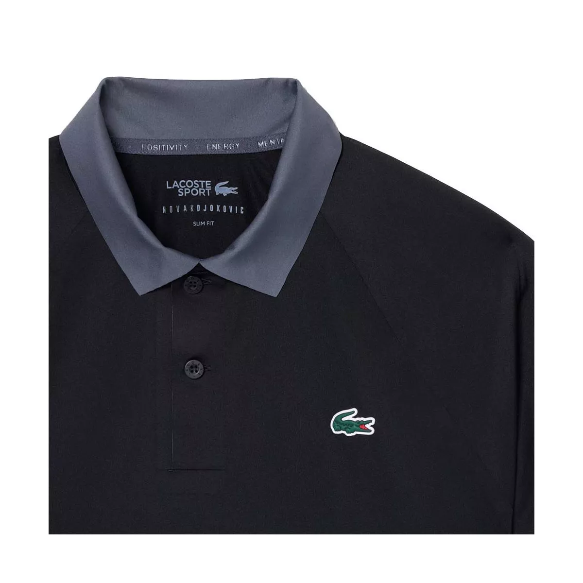Polo Lacoste Tennis Novak Djokovic On Court Nero / Grigio
