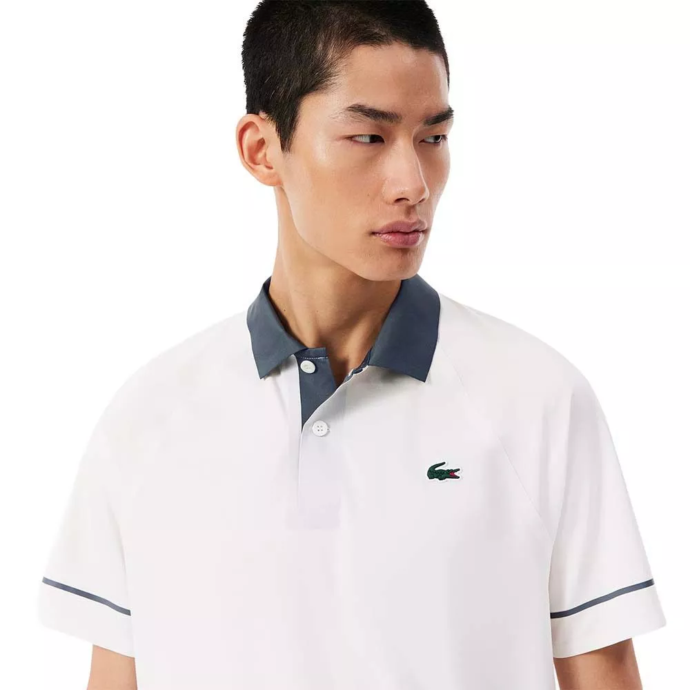 Polo Lacoste Tennis Novak Djokovic On Court Bianco / Grigio