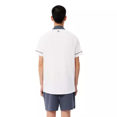Polo Lacoste Tennis Novak Djokovic On Court Bianco / Grigio
