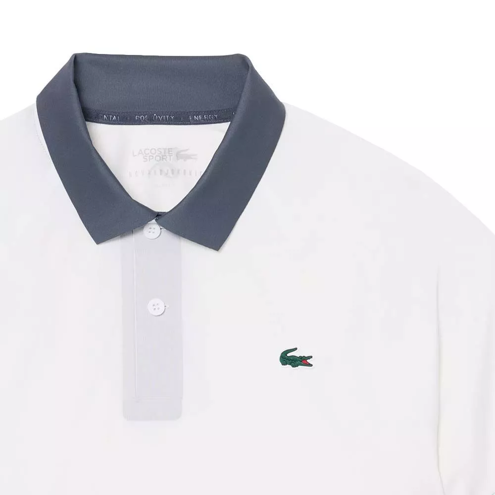 Polo Lacoste Tennis Novak Djokovic On Court Bianco / Grigio