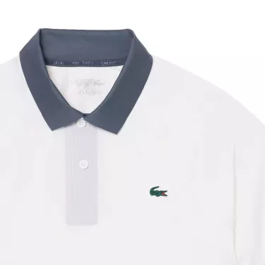 Polo Lacoste Tennis Novak Djokovic On Court Bianco / Grigio