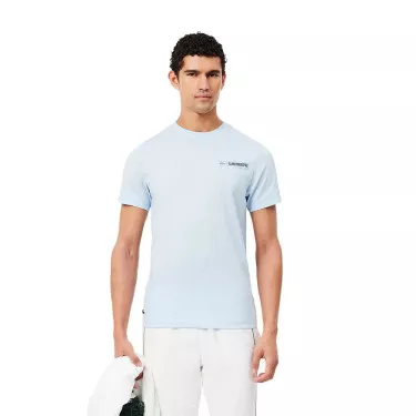T-Shirt Lacoste Sport Ultra Dry Stampata Azzurro / Blu