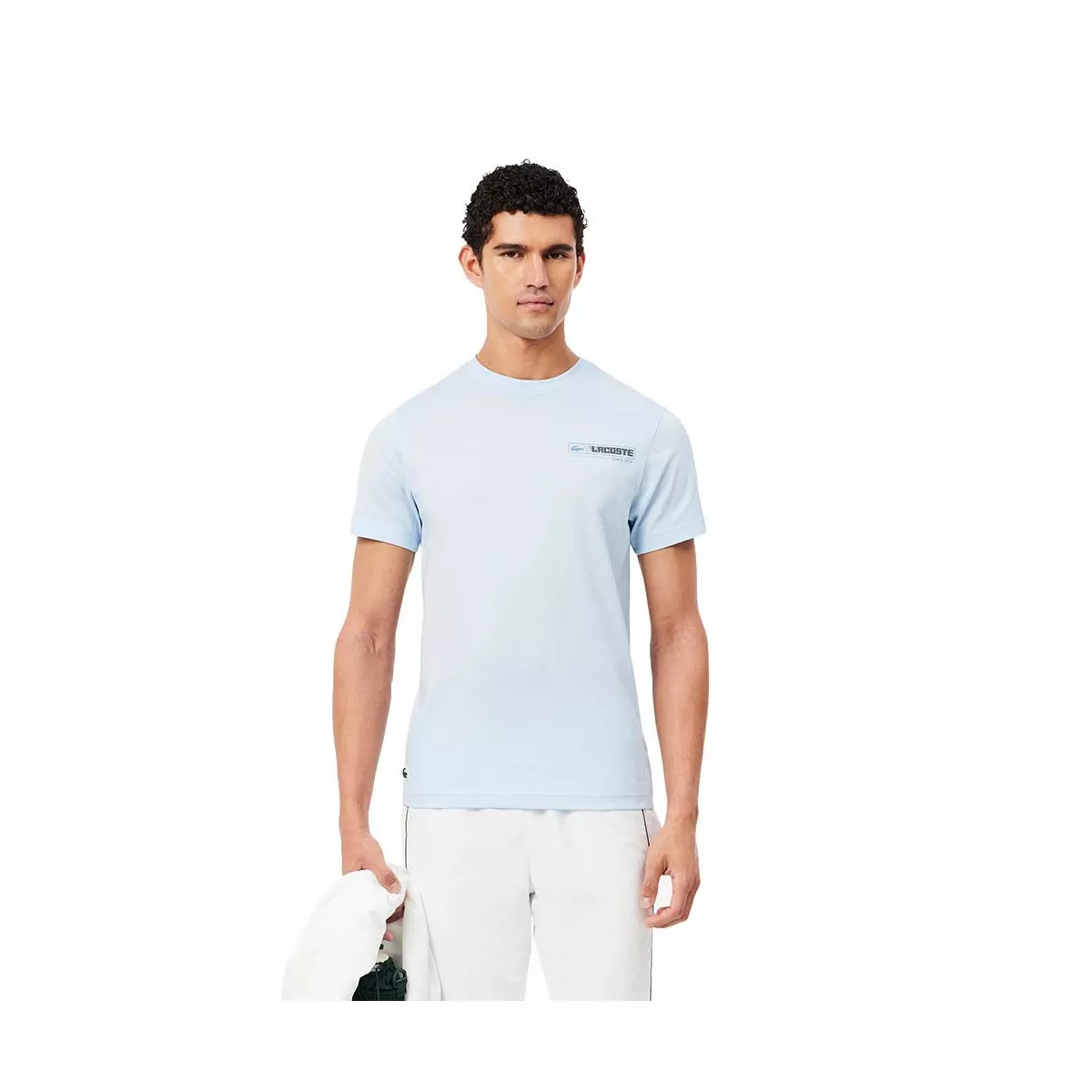 T-Shirt Lacoste Sport Ultra Dry Stampata Azzurro / Blu