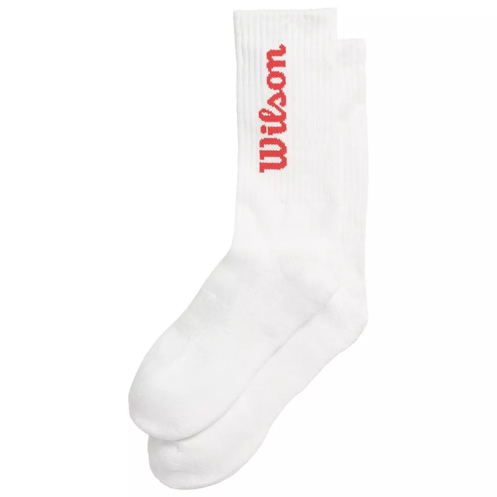 Calze Wilson Crew Logo Bianco / Rosso