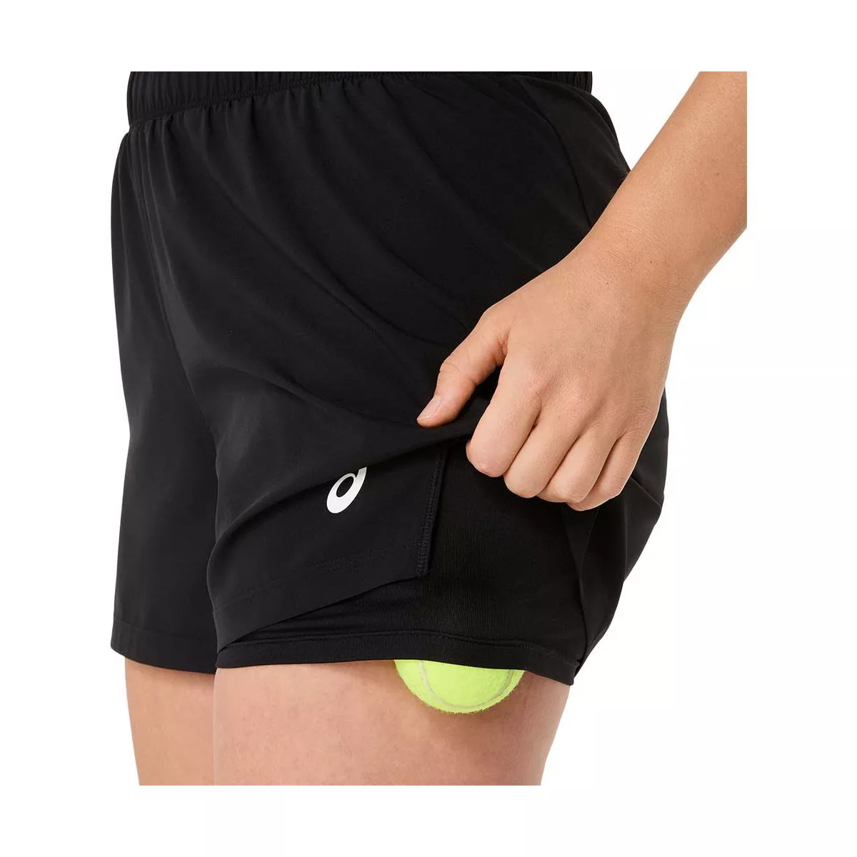 Short Asics Court 2-in-1 Donna Nero