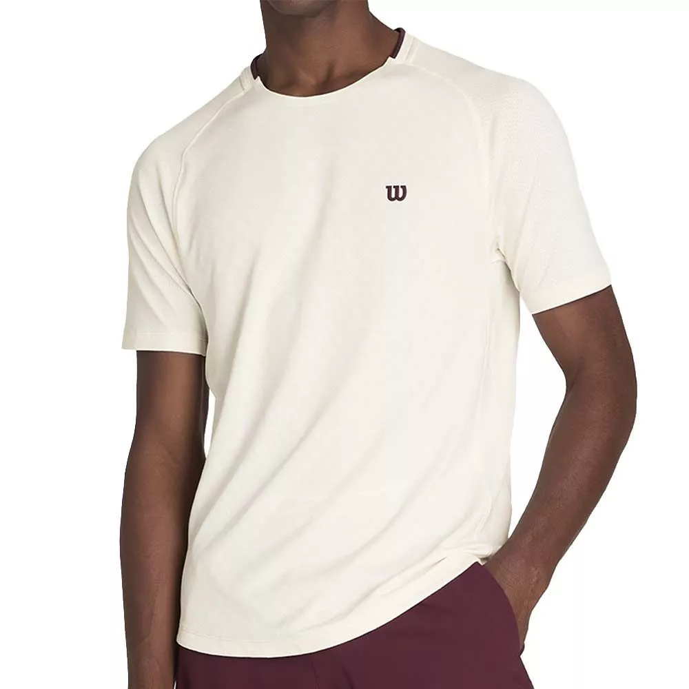 T-shirt Wilson Serve Out Uomo Bianco sporco
