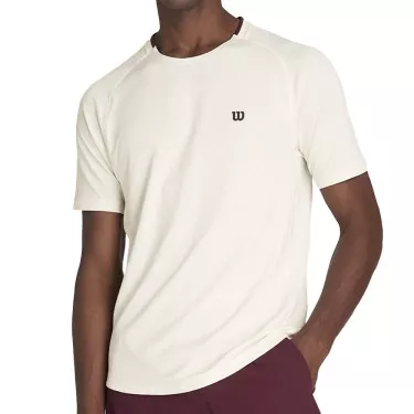 T-shirt Wilson Serve Out Uomo Bianco sporco