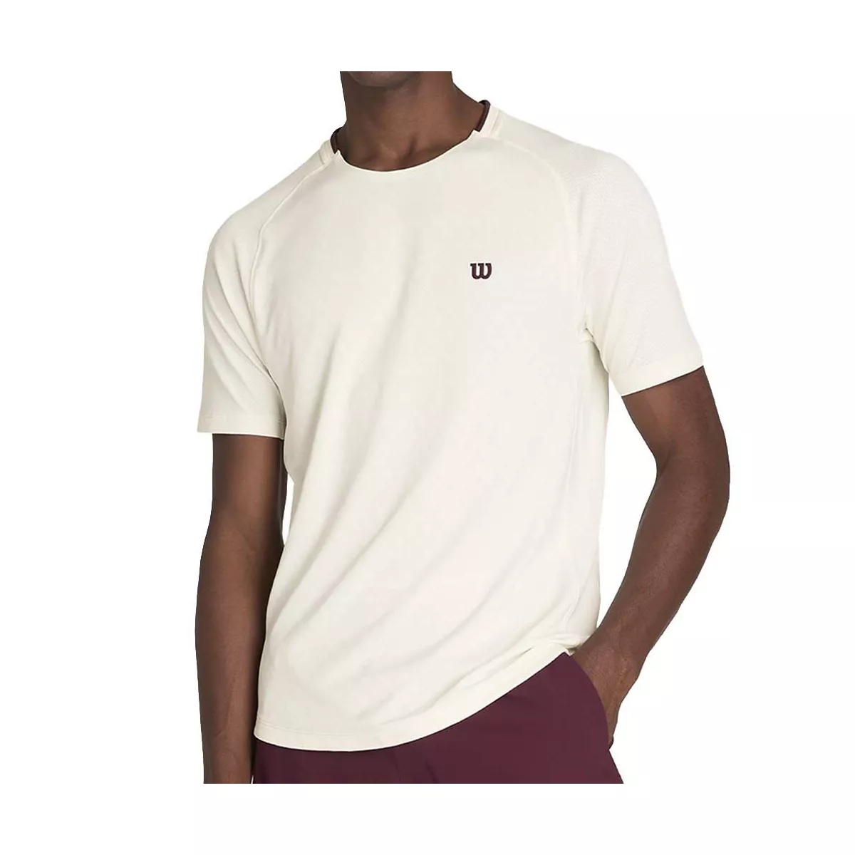 T-shirt Wilson Serve Out Uomo Bianco sporco