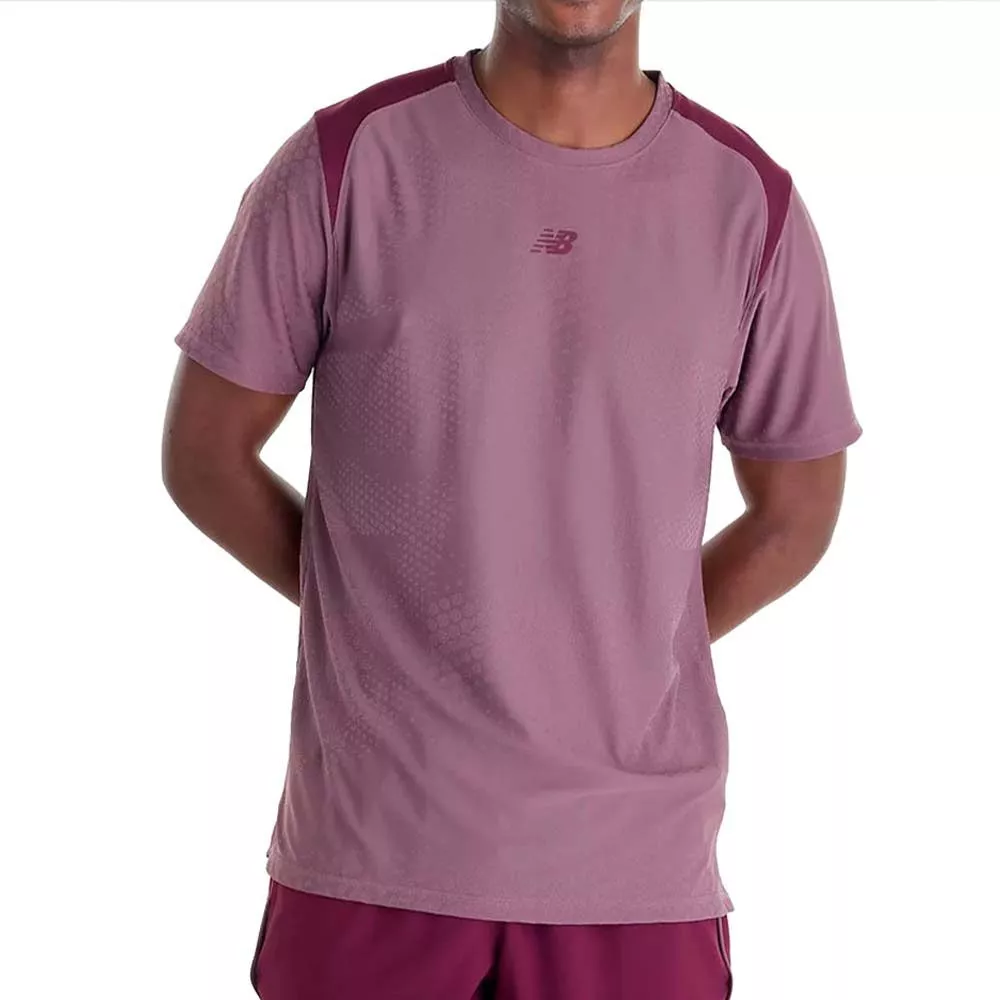 T-Shirt New Balance Tournament NYC Rosa / Bordeaux