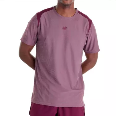 T-Shirt New Balance Tournament NYC Rosa / Bordeaux