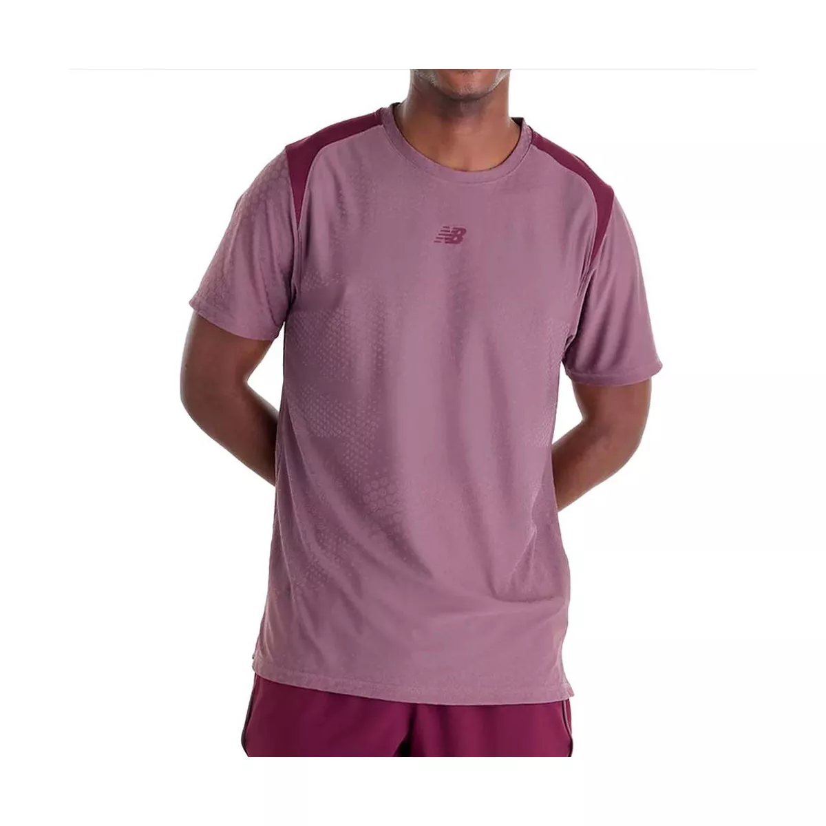 T-Shirt New Balance Tournament NYC Rosa / Bordeaux
