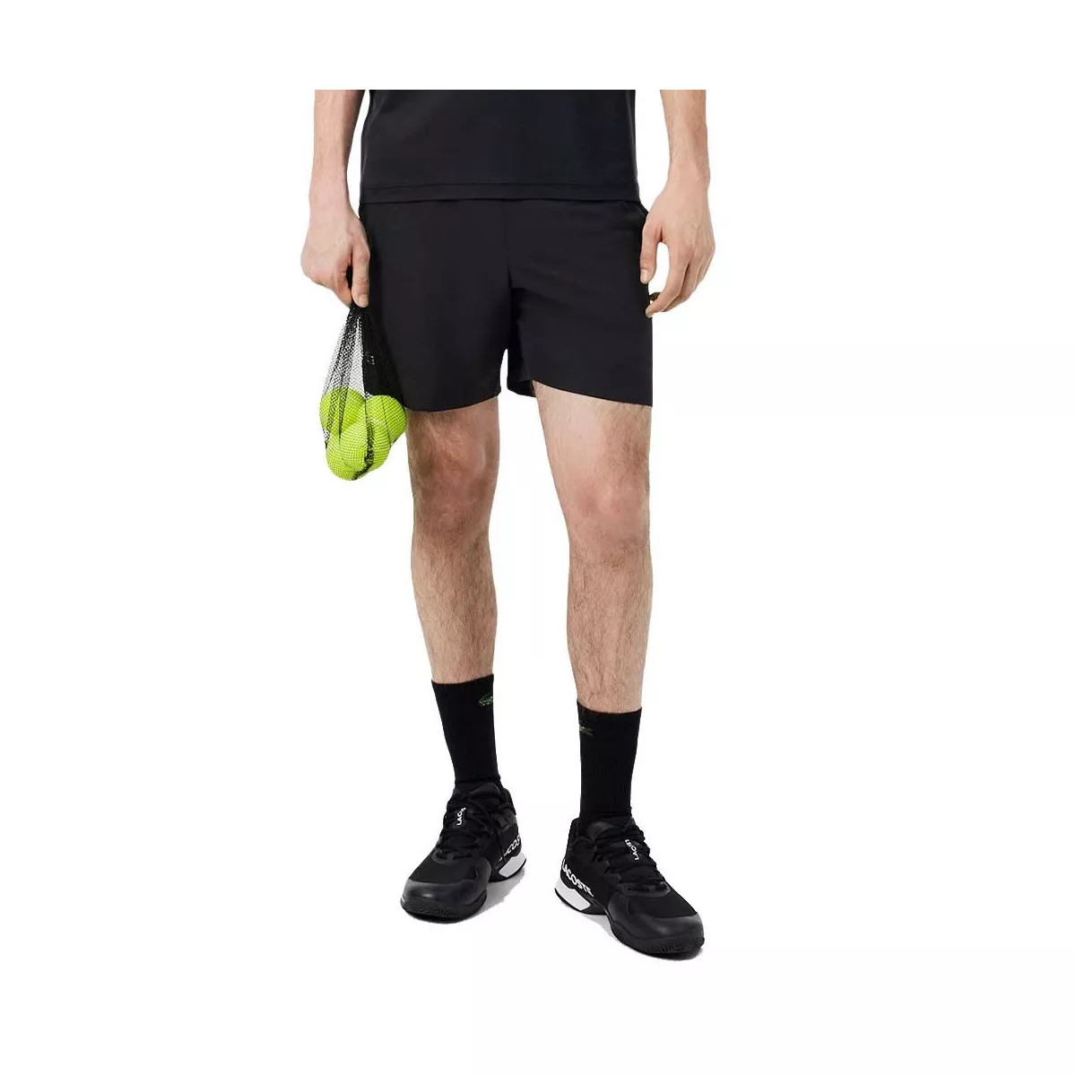 Short Lacoste Tennis Ultra Dry Riflettente Nero