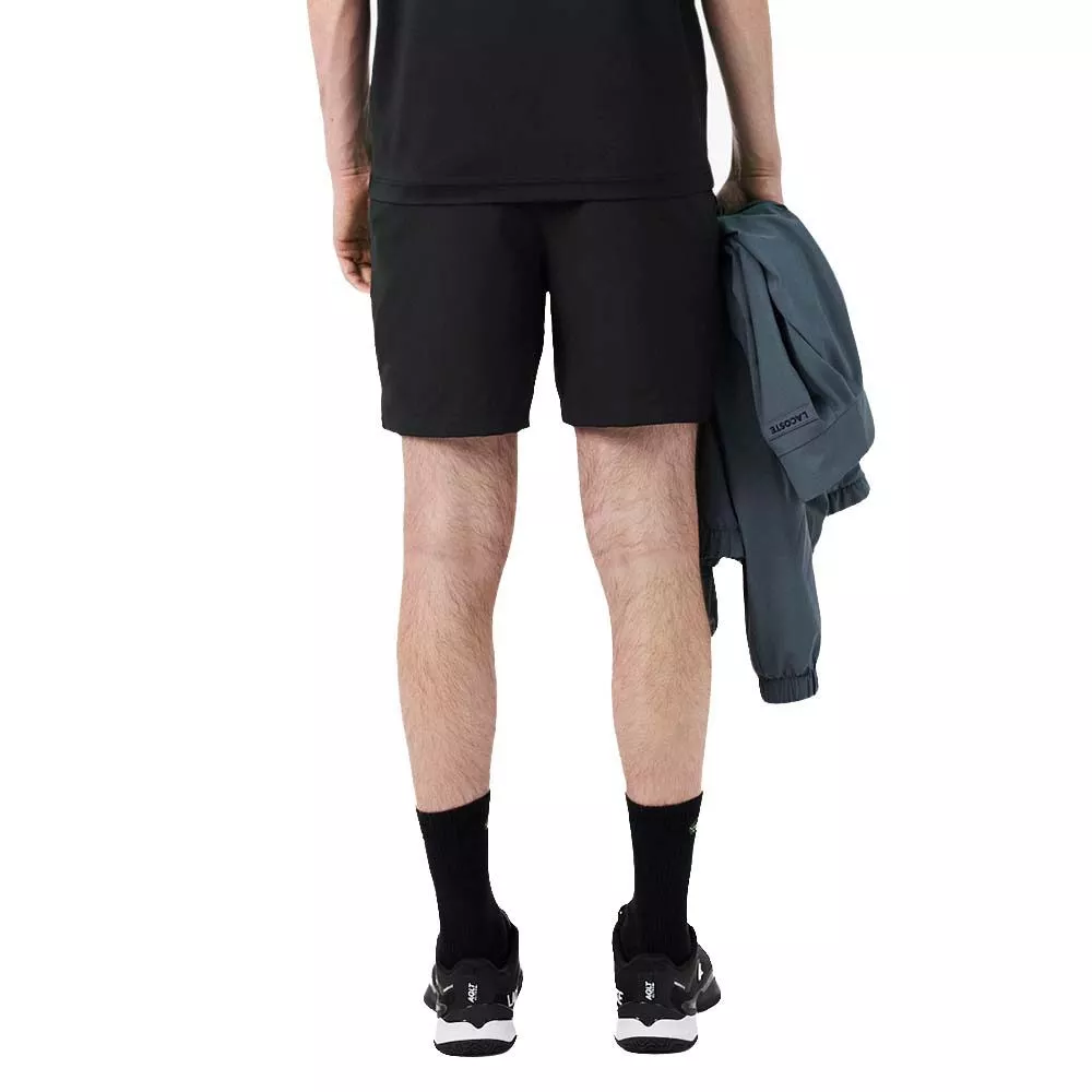 Short Lacoste Tennis Ultra Dry Riflettente Nero