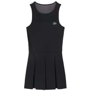 Abito Lacoste Tennis Plissettato Stretch Nero