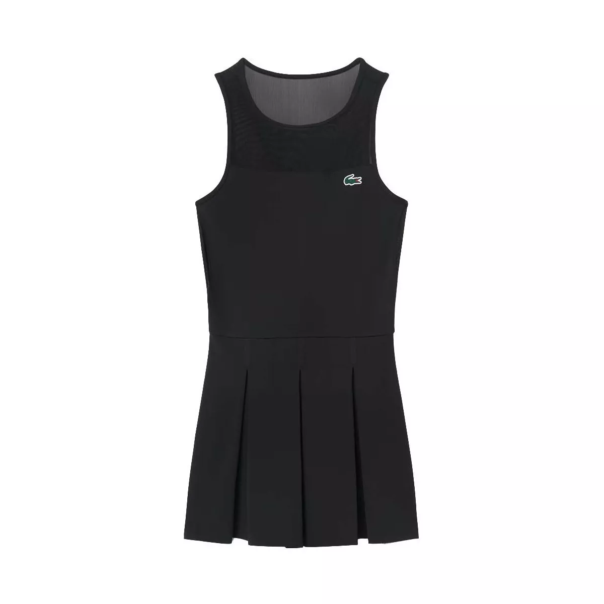 Abito Lacoste Tennis Plissettato Stretch Nero