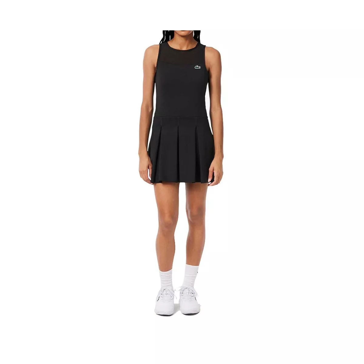 Abito Lacoste Tennis Plissettato Stretch Nero