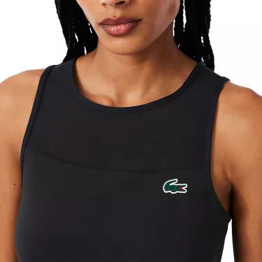 Abito Lacoste Tennis Plissettato Stretch Nero