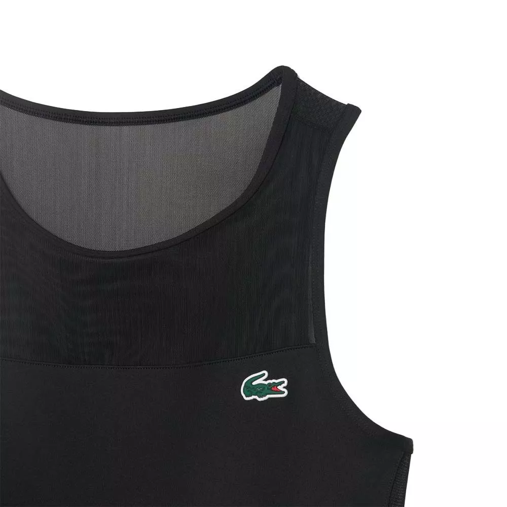 Abito Lacoste Tennis Plissettato Stretch Nero