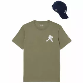 Pack T-Shirt + Cappellino Lacoste Tennis x Novak Djokovic Kaki