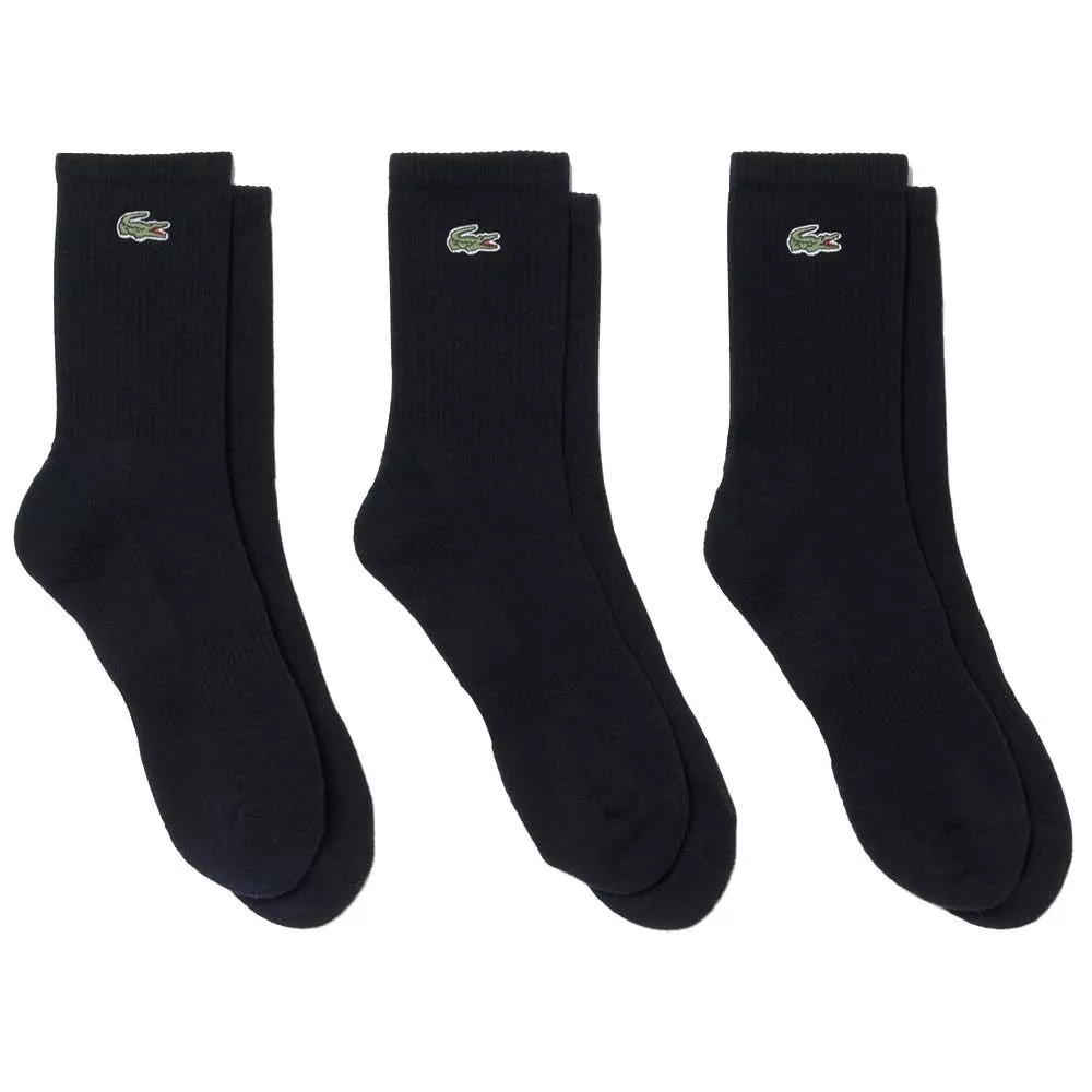 Calzini Lacoste Sport Lunghi Neri (3 Paia)
