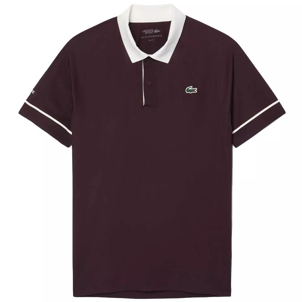 Polo Lacoste Tennis Novak Djokovic On Court Marrone / Bianco