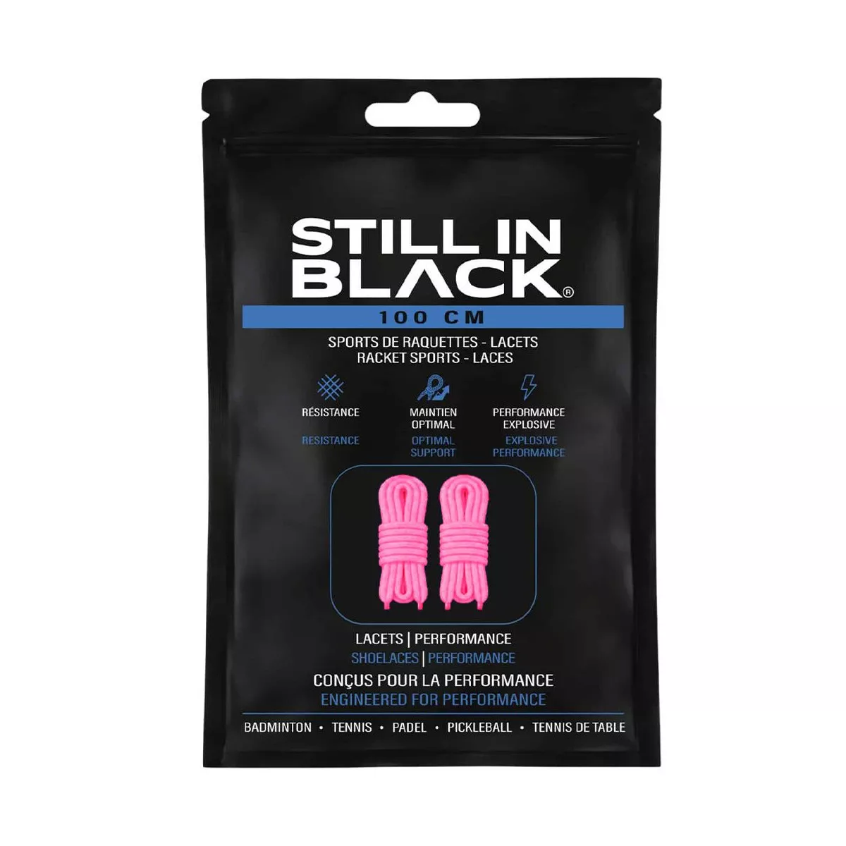 Lacci Still In Black 100cm Rosa