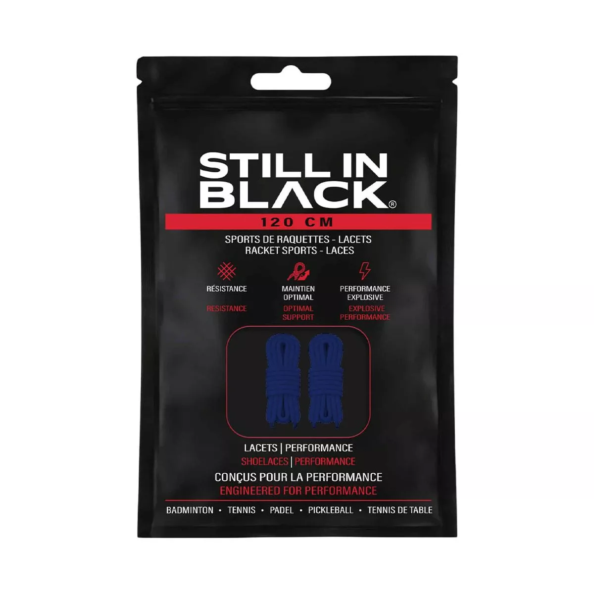 Lacci Still In Black 120cm Blu
